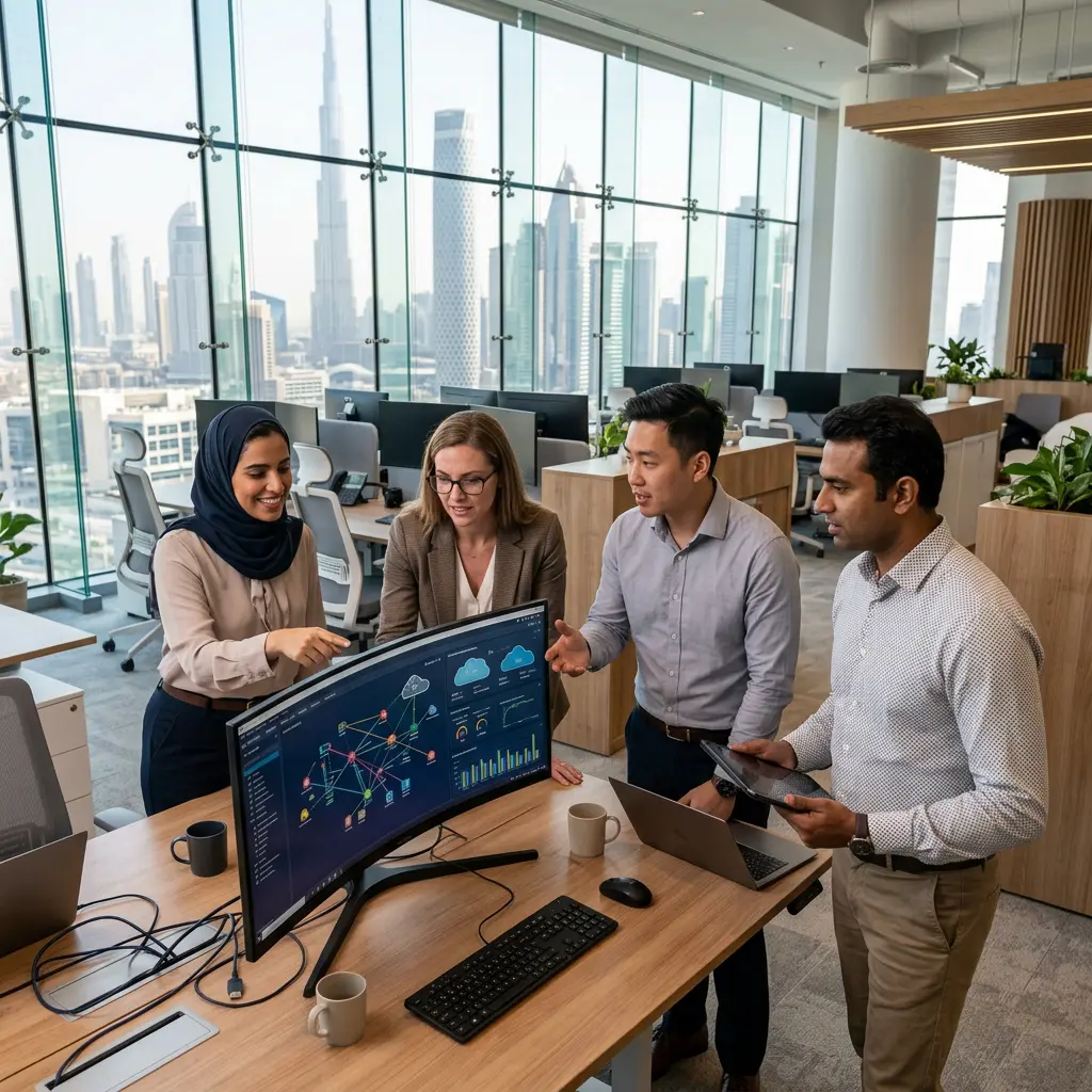Artific Technologies IT team working in Dubai office